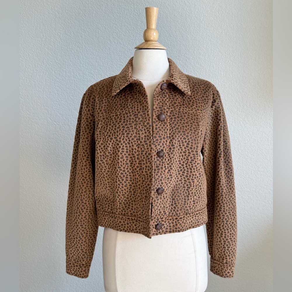 Vintage | 90s-y2k faux fur leopard jacket